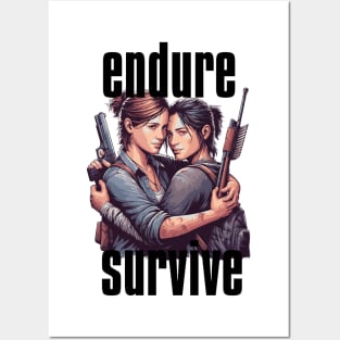 Ellie and Dina ensure survival Posters and Art